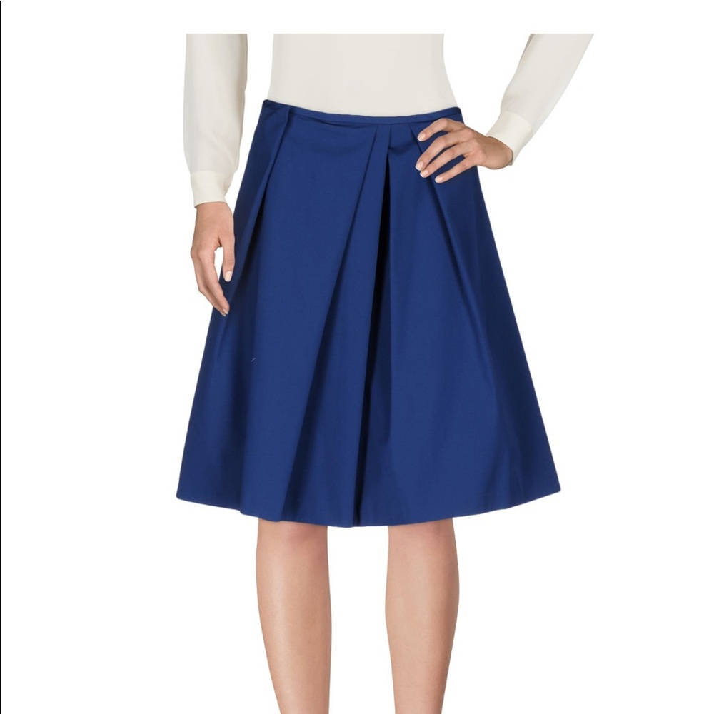 Nil Sander Navy midi skirt